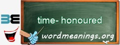 WordMeaning blackboard for time-honoured